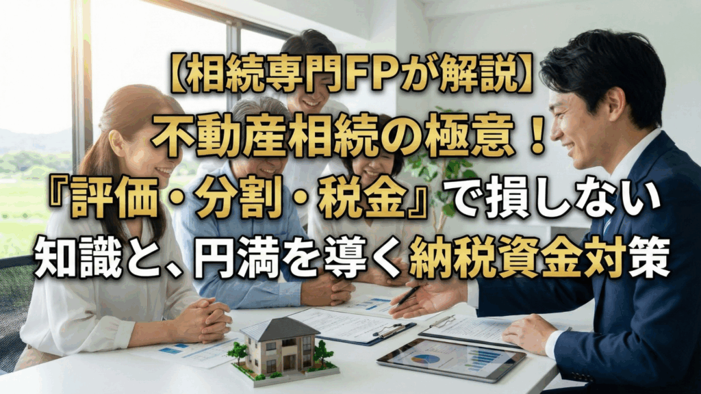 【相続専門FPが解説】不動産相続の極意！「評価・分割・税金」で損しない知識と、円満を導く納税資金対策