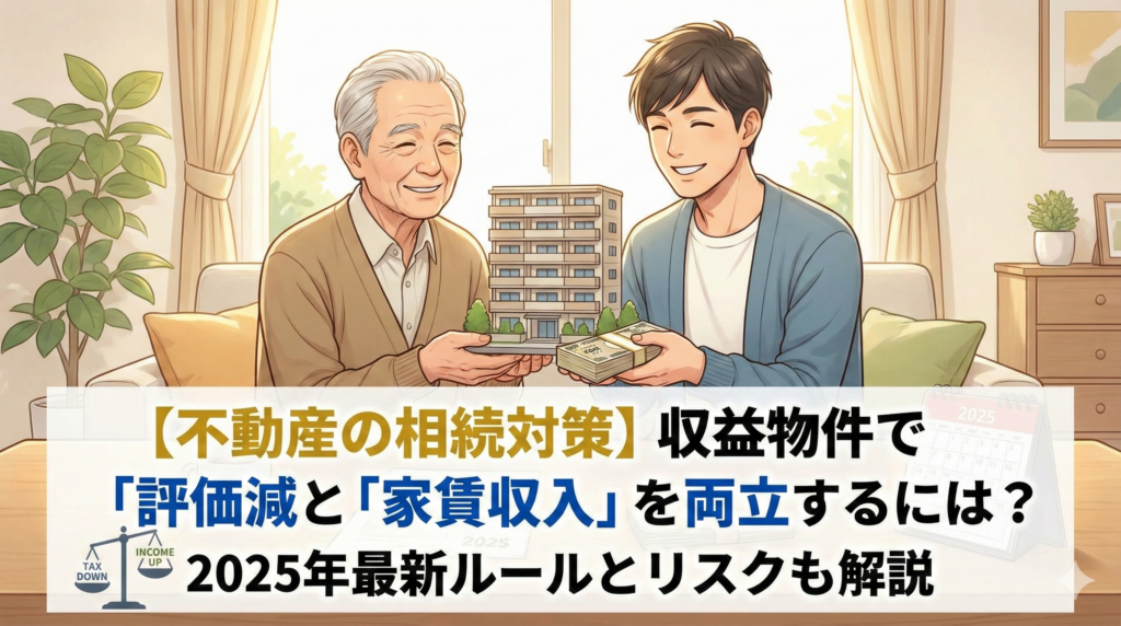 【不動産の相続対策】収益物件で「評価減」と「家賃収入」を両立するには？2025年最新ルールとリスクも解説