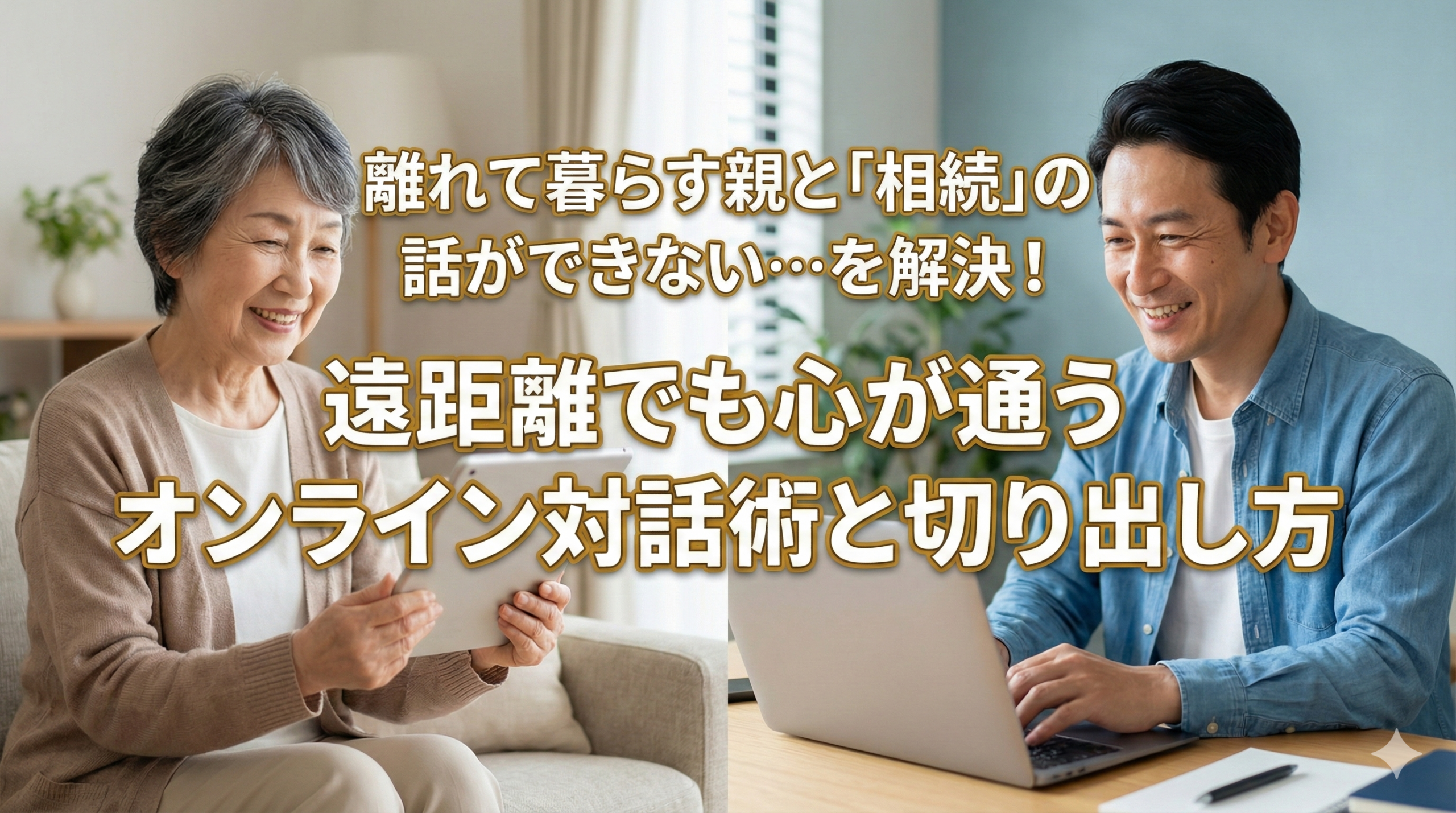 離れて暮らす親と「相続」の話ができない…を解決！遠距離でも心が通うオンライン対話術と切り出し方