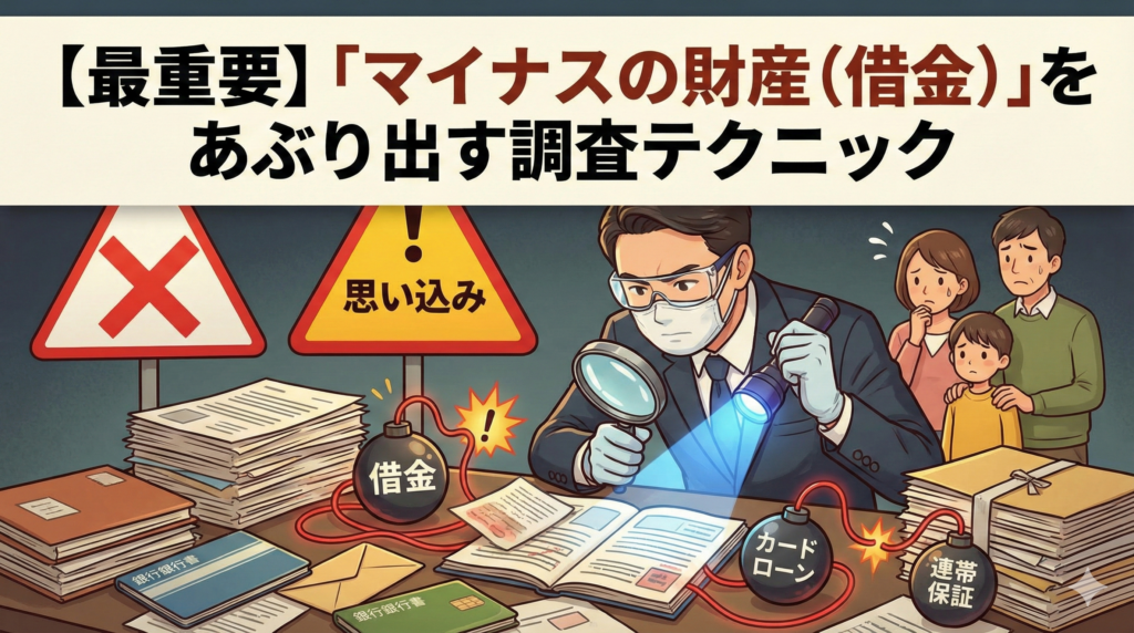 マイナスの財産(借金)をあぶり出す調査テクニック