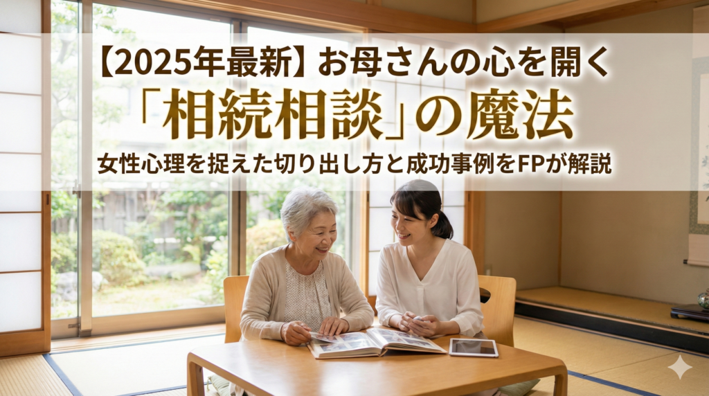 【2025年最新】お母さんの心を開く「相続相談」の魔法｜女性心理を捉えた切り出し方と成功事例をFPが解説