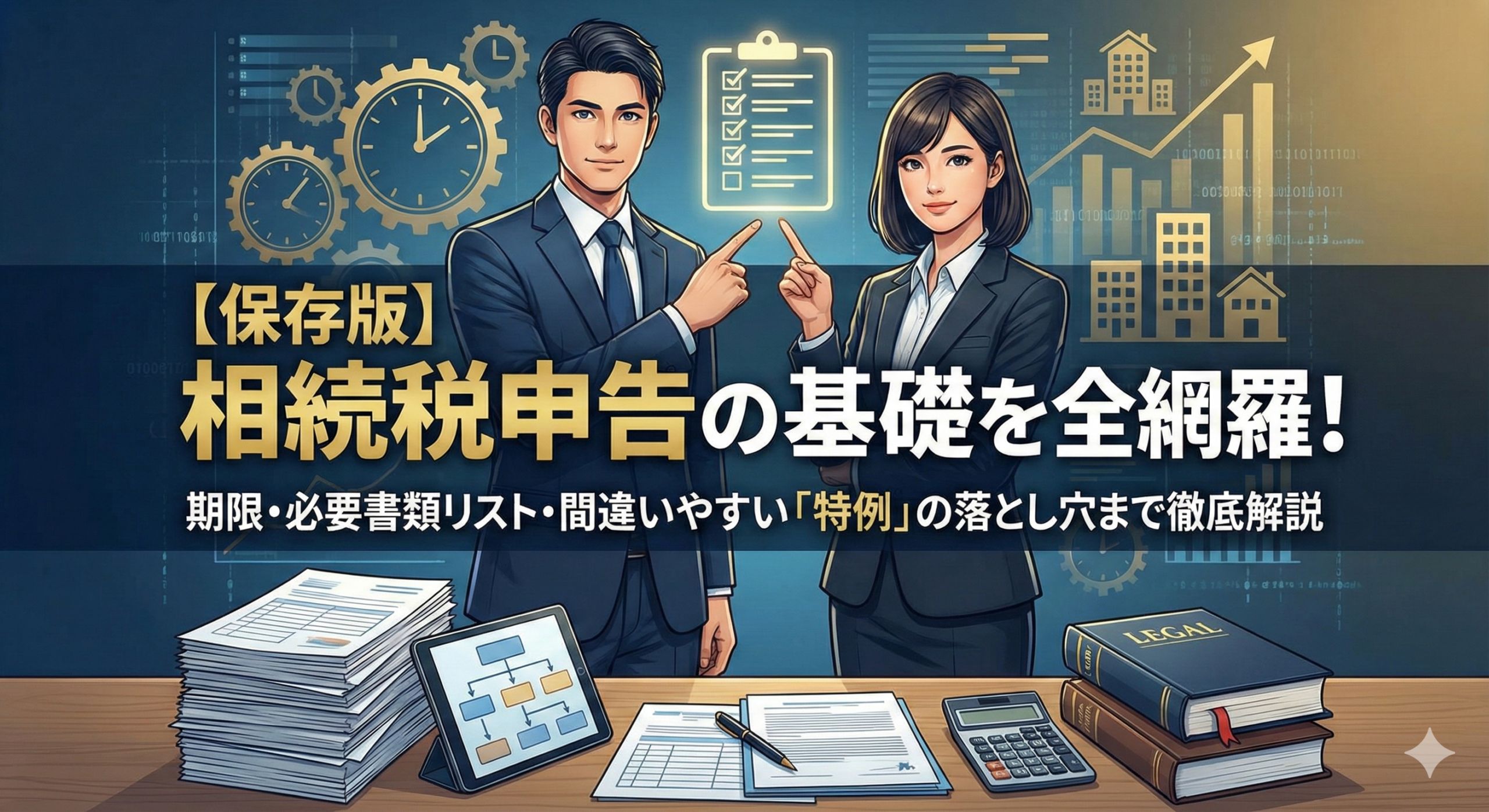 【保存版】相続税申告の基礎を完全網羅!期限・必要書類リスト・間違いやすい「特例」の落とし穴まで徹底解説