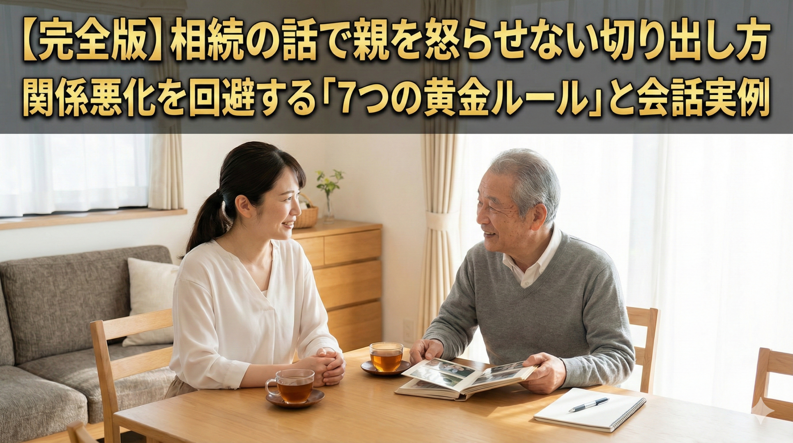【完全版】相続の話で親を怒らせない切り出し方|関係悪化を回避する「7つの黄金ルール」と会話実例