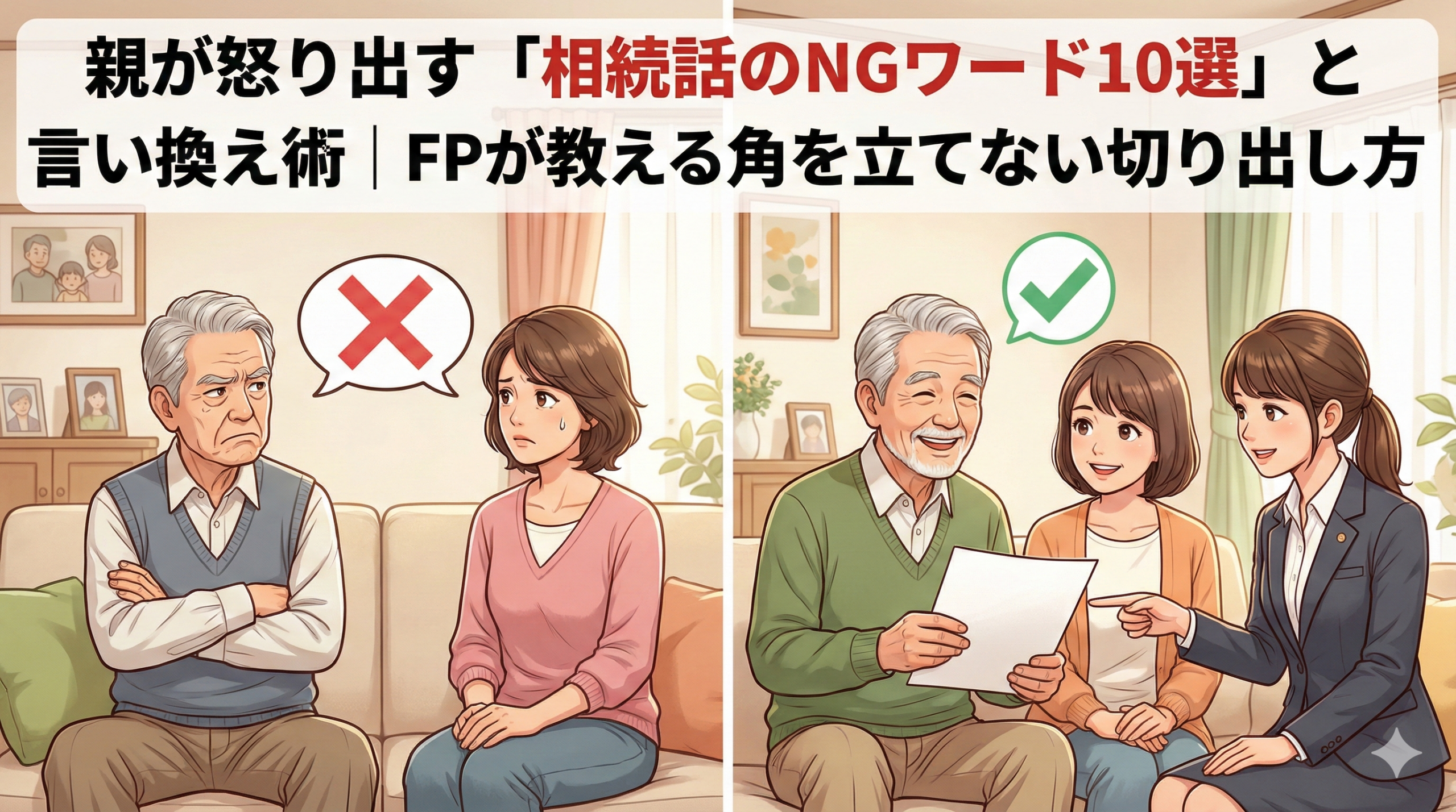 親が激怒する「相続話のNGワード10選」と言い換え術｜FPが教える“絆を深める”切り出し方の極意