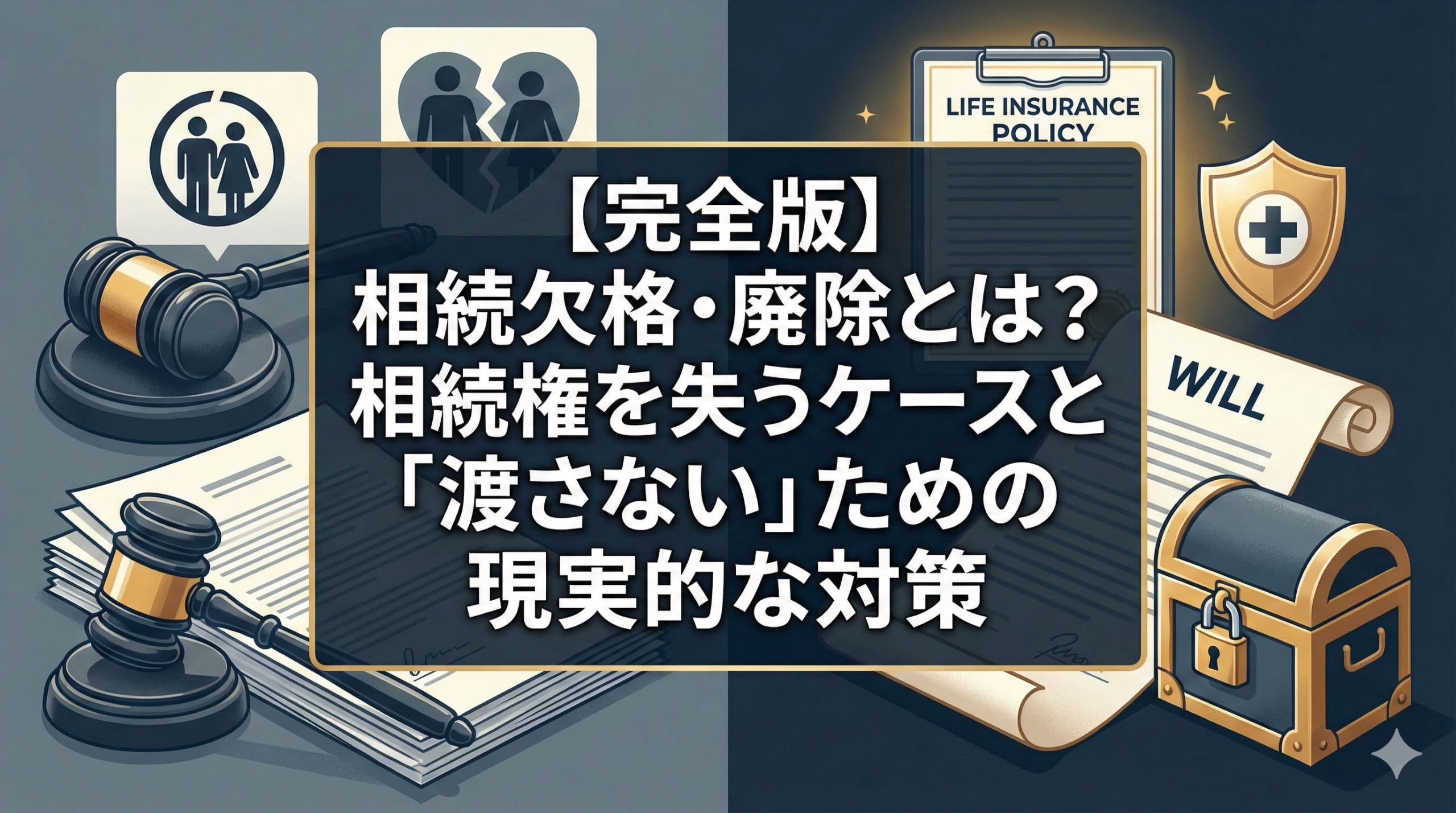 【完全版】相続欠格・廃除とは?相続権を失うケースと「渡さない」ための現実的な対策