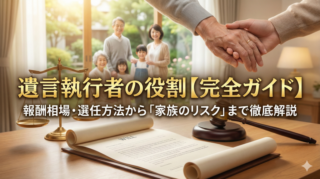 遺言執行者の役割【完全ガイド】報酬相場や選任方法から「家族がなるリスク」まで徹底解説