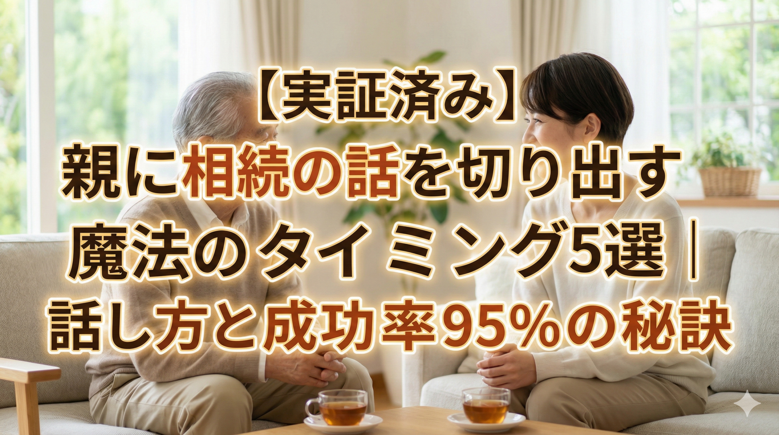 【実証済み】親に相続の話を切り出す魔法のタイミング5選｜怒られない話し方と成功率95%の秘訣