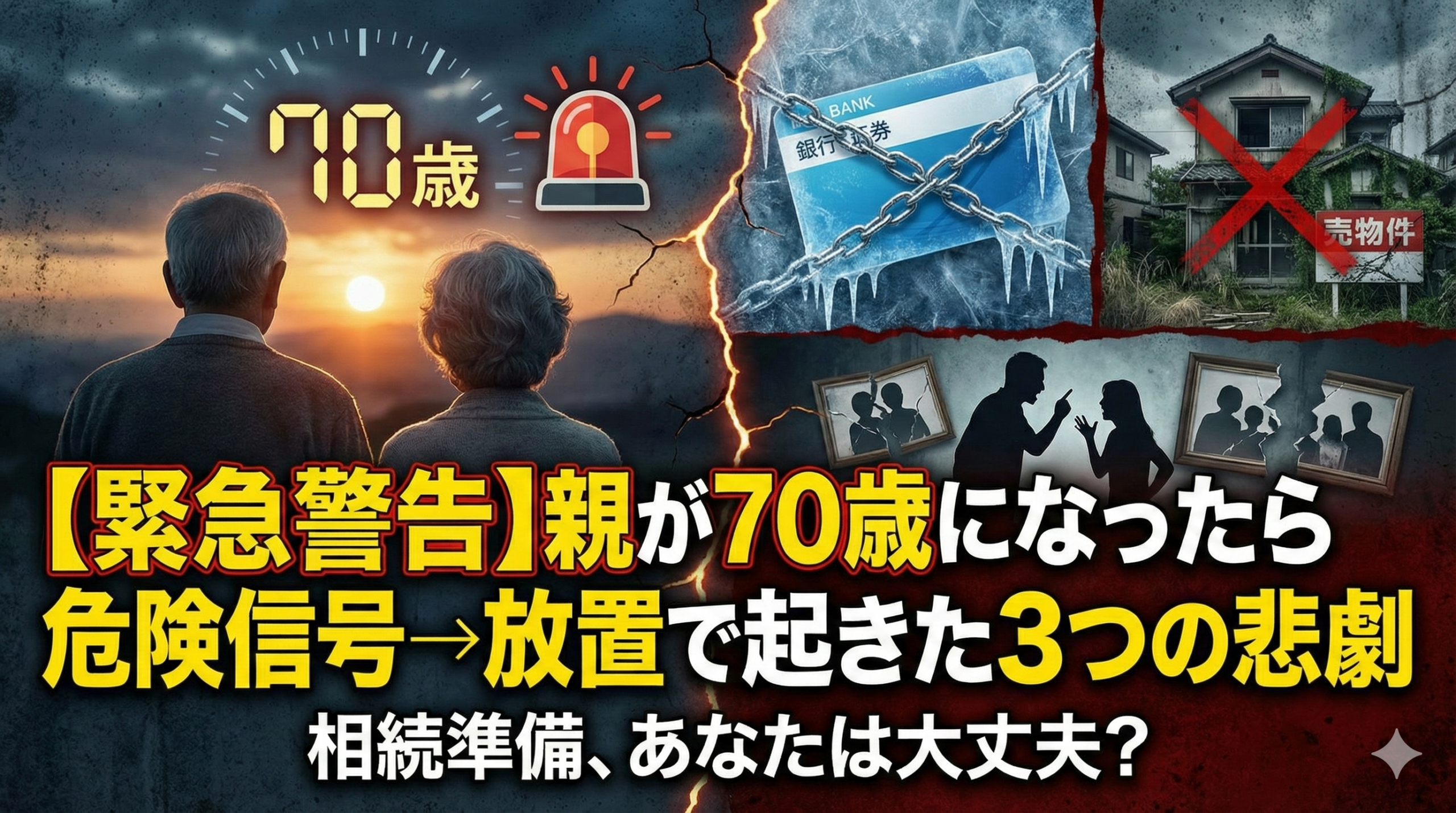【緊急警告】親が70歳になったら危険信号→放置で起きた3つの悲劇