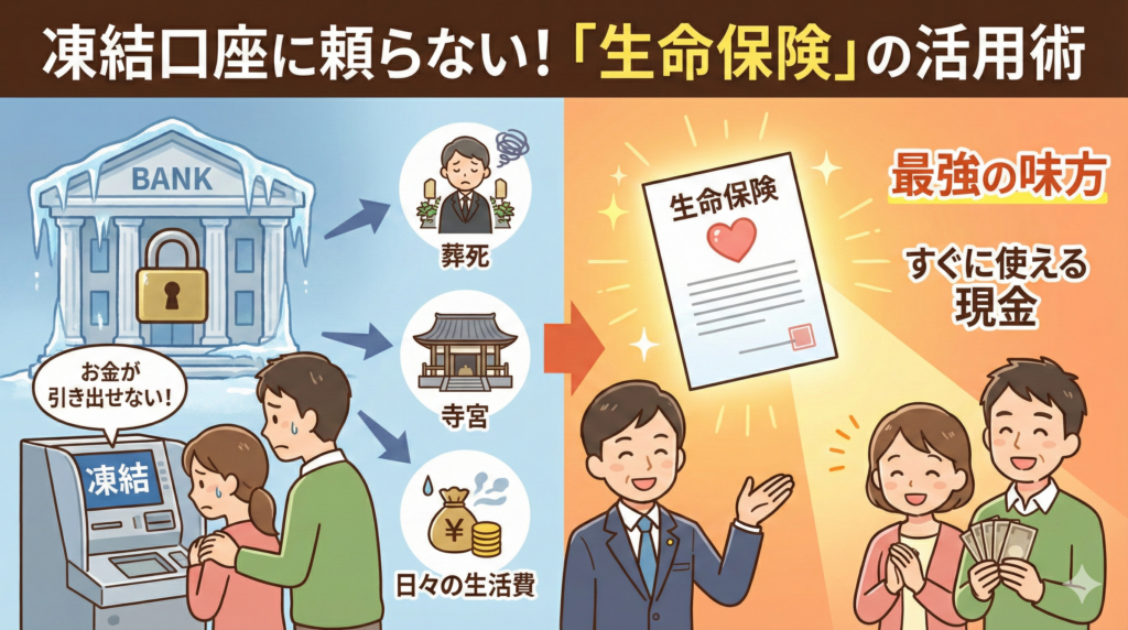 凍結口座に頼らない!「生命保険」の活用術