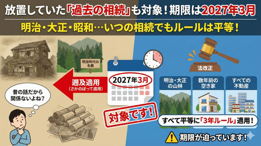 放置していた「過去の相続」も対象!期限は2027年3月