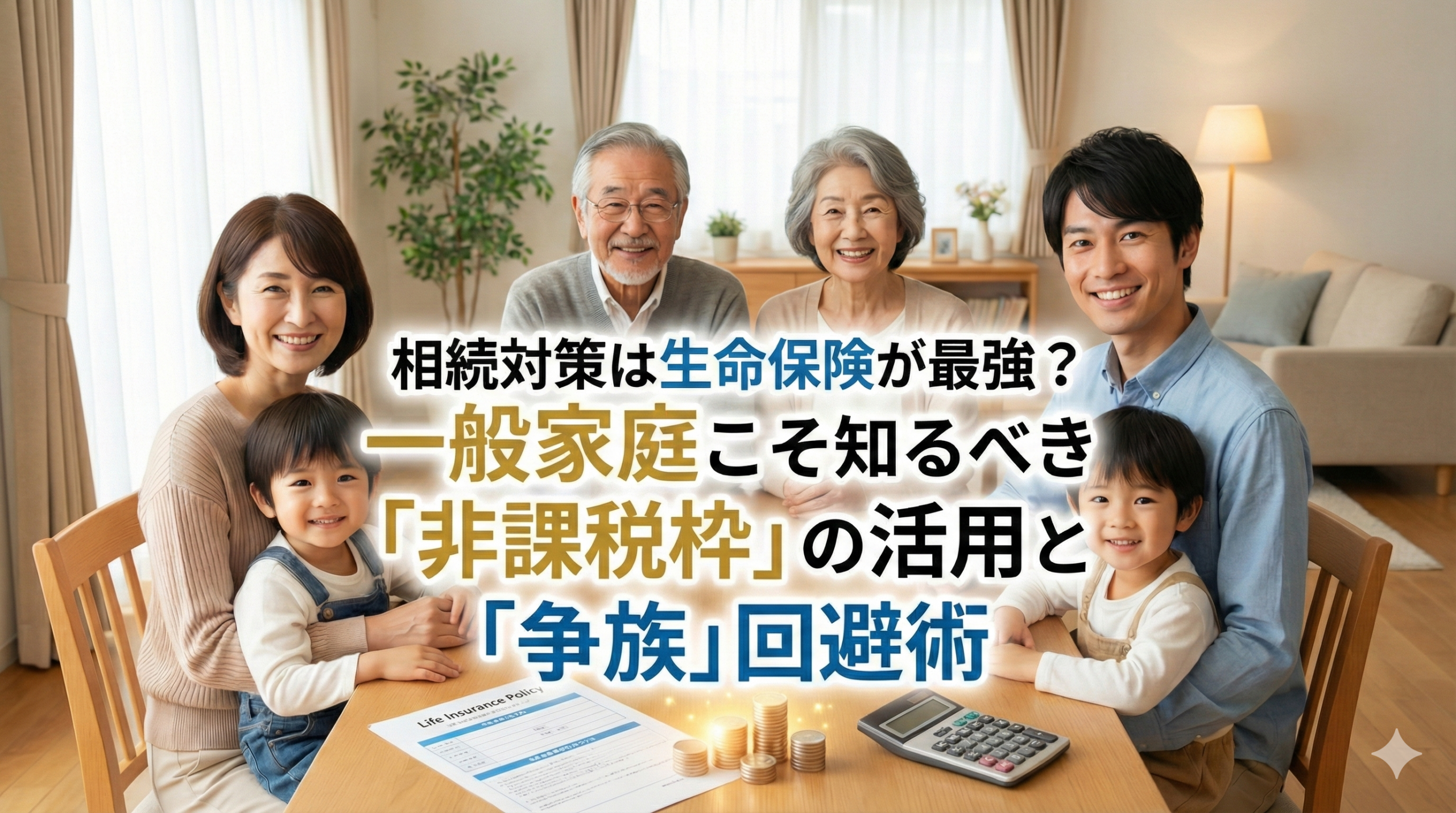 相続対策は生命保険が最強?一般家庭(資産5,000万円以下)こそ知るべき「非課税枠」と「争族」回避術