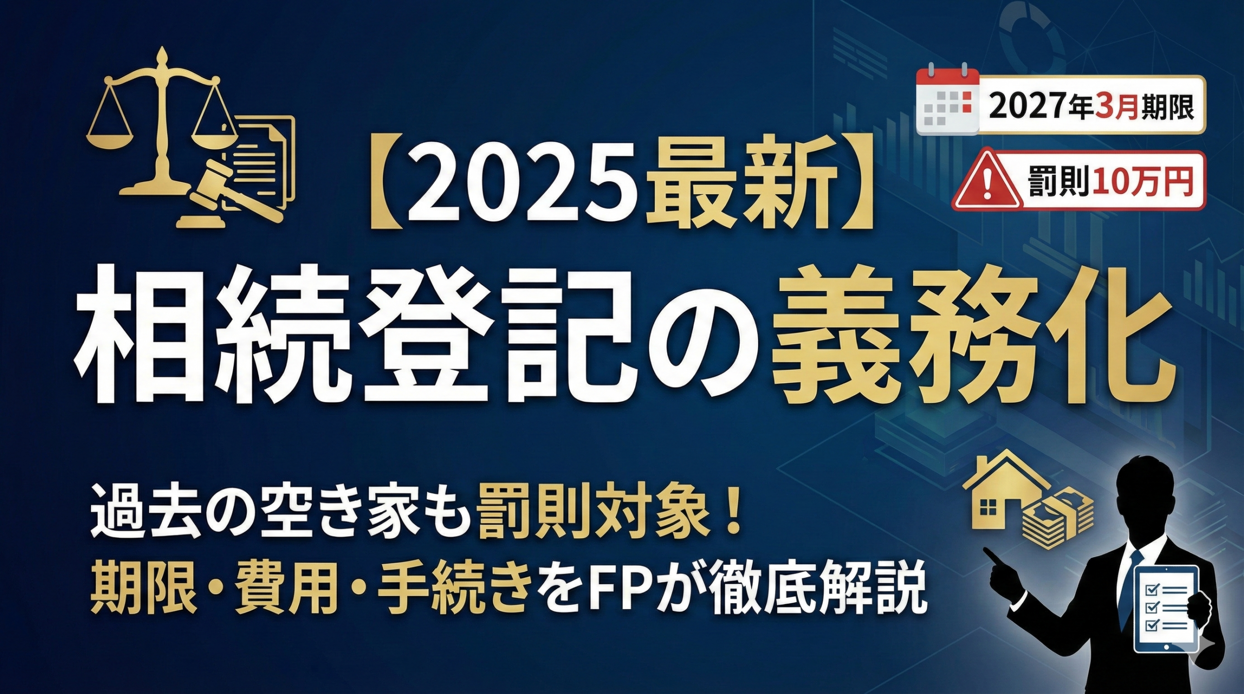 【2025最新】相続登記の義務化、過去の分はいつまで?罰則・費用・必要書類をFPが完全解説