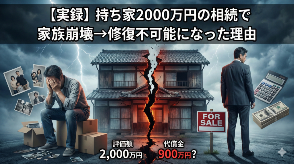 【実録】持ち家2000万円の相続で家族崩壊→修復不可能になった理由