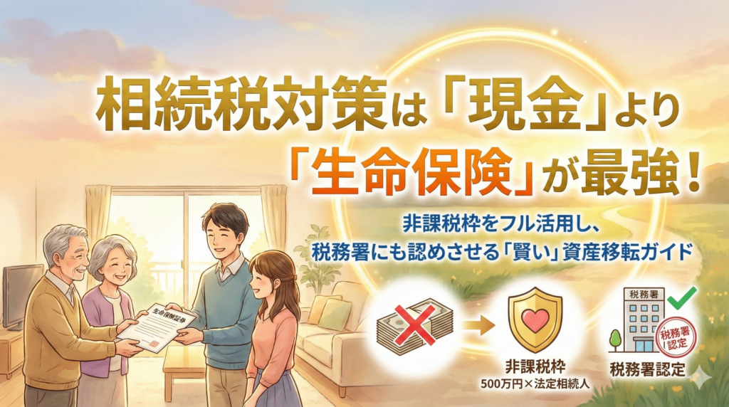 続税対策は「現金」より「生命保険」が最強！非課税枠をフル活用し、税務署にも認めさせる「賢い」資産移転ガイド