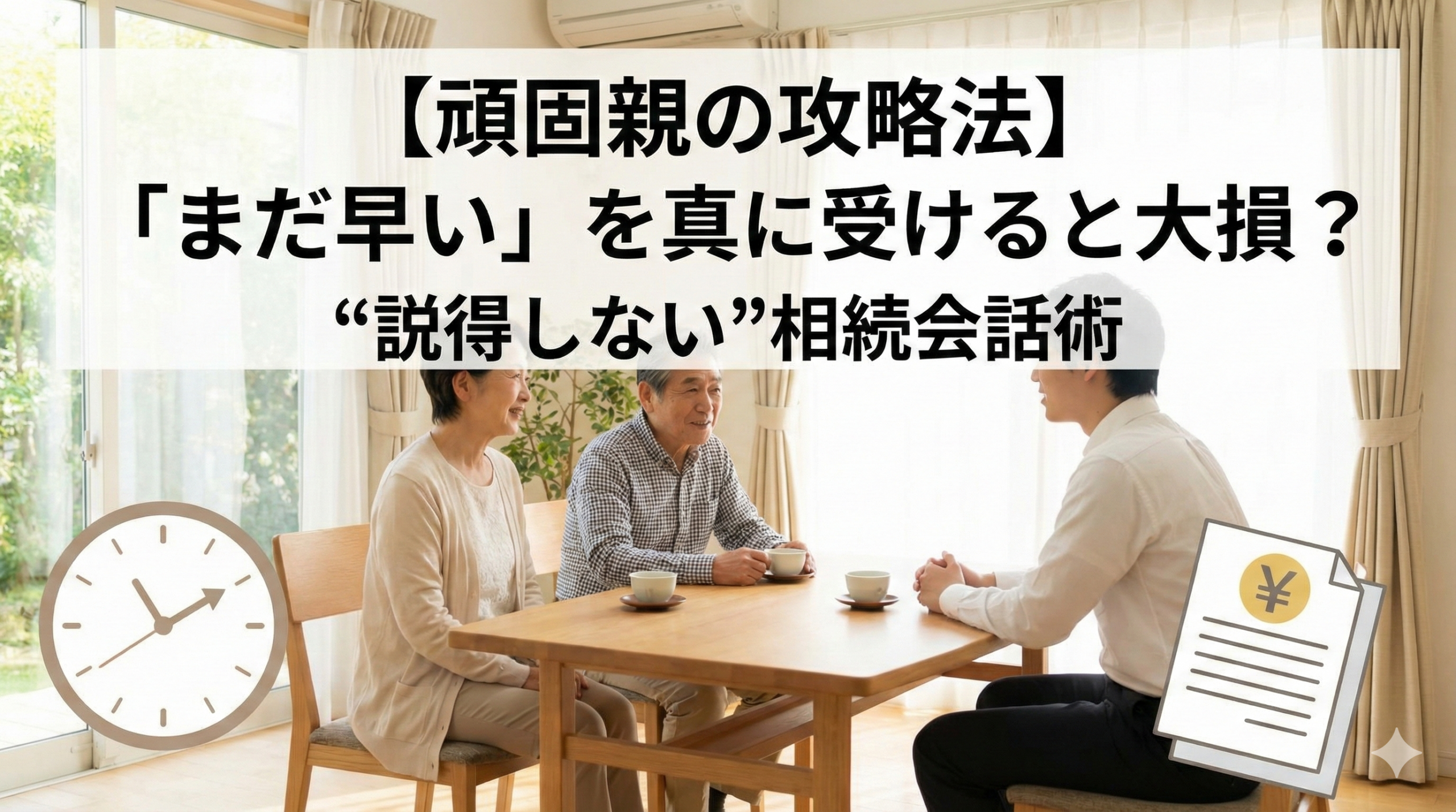 【頑固親の攻略法】「まだ早い」を真に受けると大損？“説得しない”相続会話術