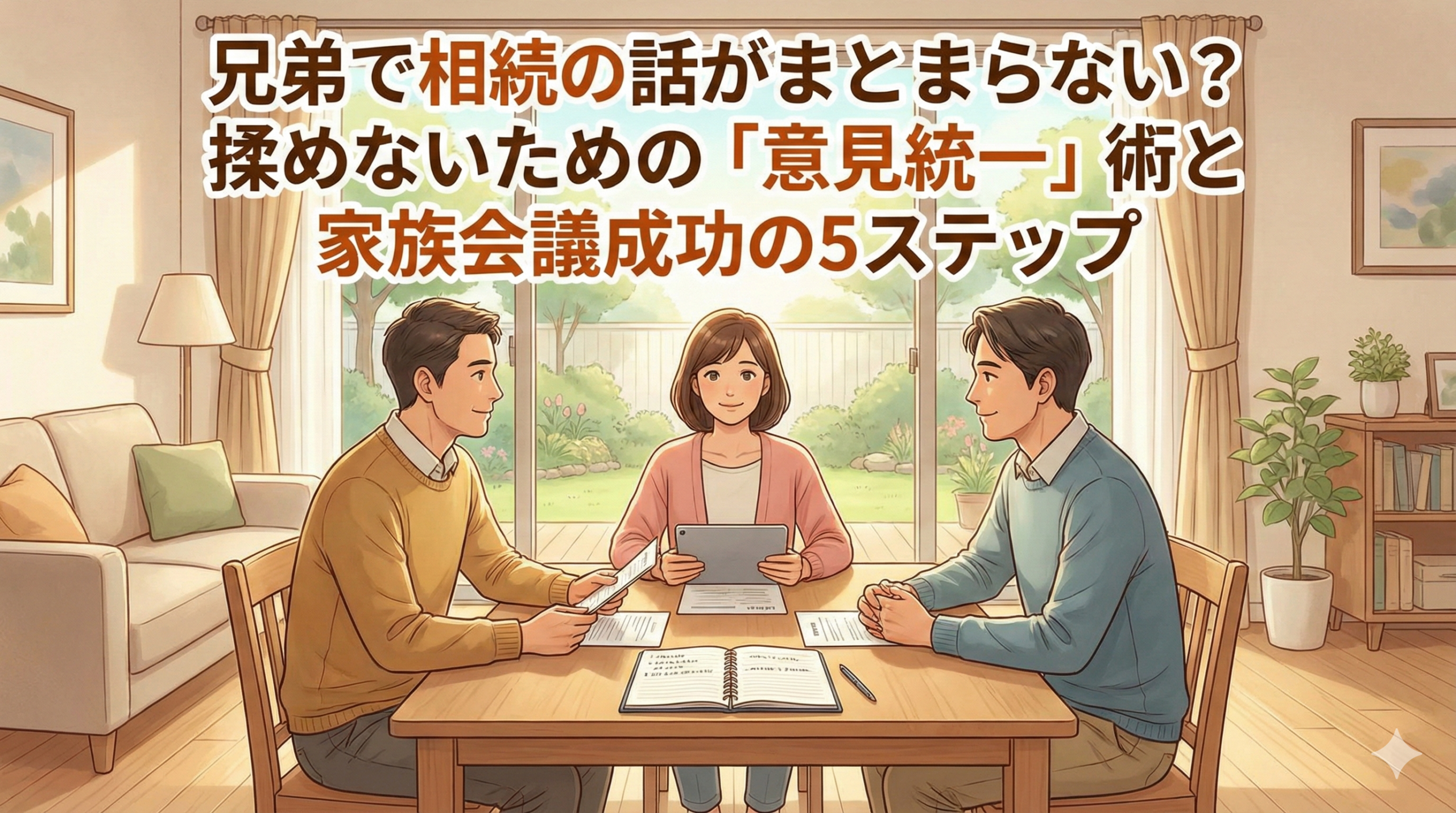 【2025年最新】兄弟の相続で揉めないための意見統一術|家族会議を成功させる5ステップとFPが教える「争続」回避の処方箋