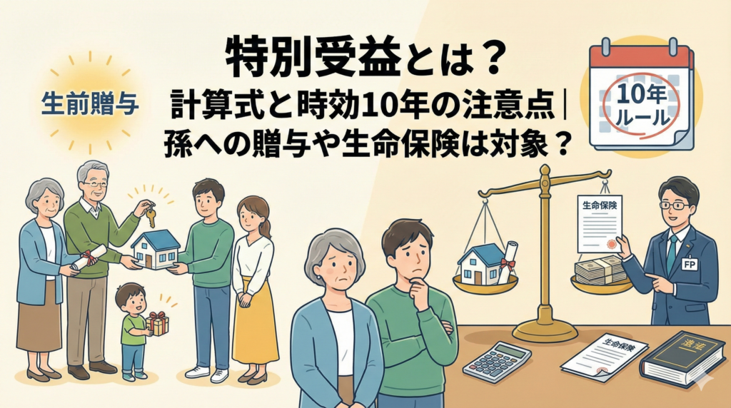 特別受益とは？計算式と時効10年の注意点｜孫への贈与や生命保険は対象？